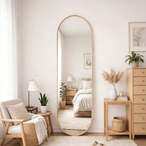 Full length oval mirror - length, –